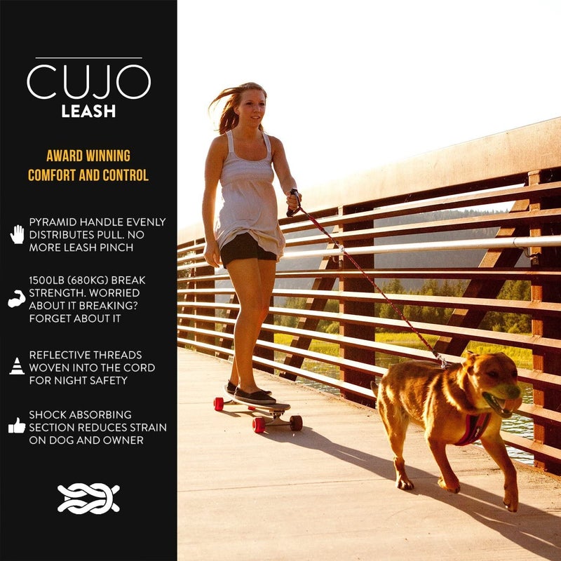 EzyDog Cujo Shock Absorbing Bungee Dog Leash - Best Dog Rope Training Lead - Reflective Trim for Nighttime Safety - Padded Pull Handle for Superior Comfort and Control (25", Pink Camo) - Image 1